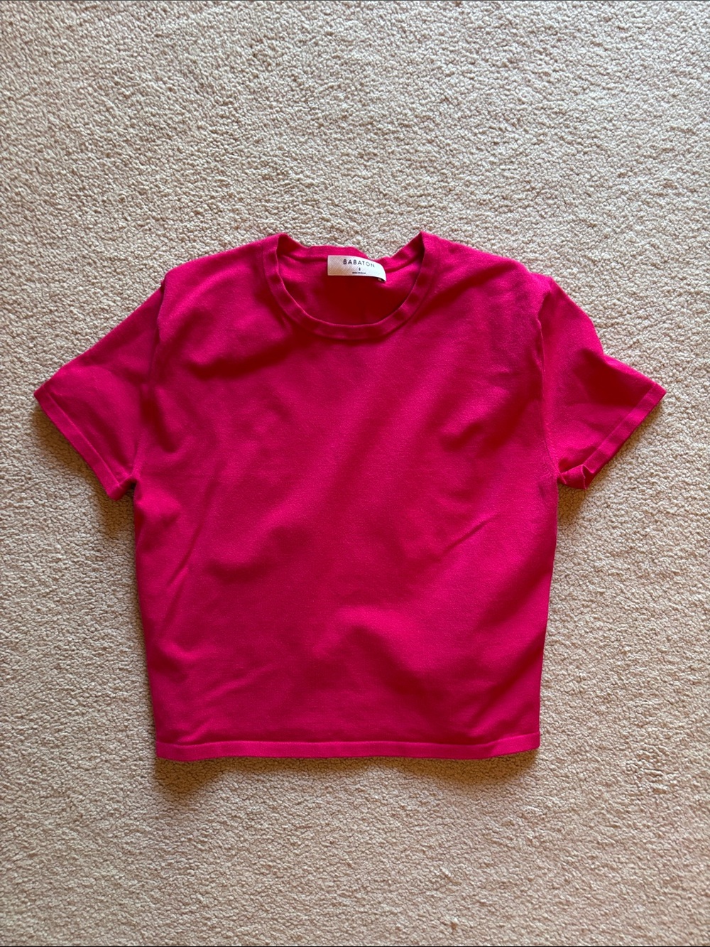 NWOT Babaton (Aritzia) Hot Pink Short Sleeve